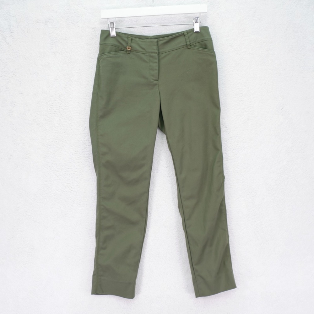 White House Black Market Slim Ankle Pants Green Perfect Form -2R 30 / 27- Low